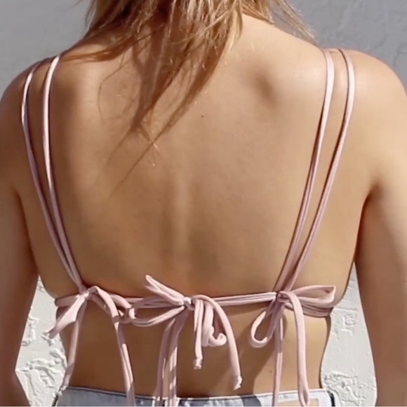 Maheli Heli Tan/Nude Shimmer Triangle Bikini Top - Picture 4 of 5